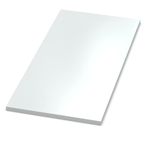 AUPROTEC Tischplatte 19mm weiß 1000 mm x 800 mm Holzplatte melaminharzbeschichtet Spanplatte mit 2mm ABS Kante Auswahl: 100x80 cm von AUPROTEC