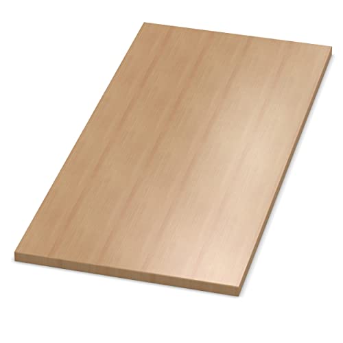 AUPROTEC Tischplatte 28mm Weißbuche 2000 mm x 1000 mm Holzplatte melaminharzbeschichtet Spanplatte mit 2mm ABS Kante Auswahl: 200x100 cm von AUPROTEC