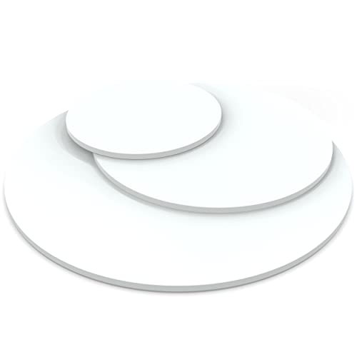 AUPROTEC Tischplatte 28mm rund Ø 300 mm weiß Holzplatte melaminharzbeschichtet Spanplatte mit Umleimer ABS Kante Auswahl: 30 cm von AUPROTEC