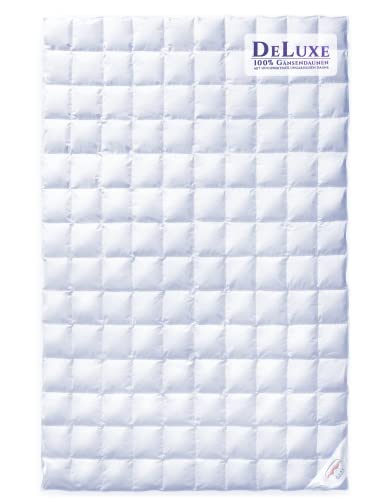 Aura® Luxus Daunen Sommerdecke 135x200 cm leicht | Deluxe 100% Gänsendaunen, ungarische Klasse I | Oeko-TEX Standard 100 Baumwolle allergikergeeignet Sommerdecken Bettdecken von AURA DOWN BEDDING