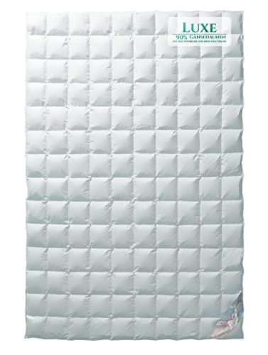 Aura® Luxus Daunen Sommerdecke 135 x 200 cm leicht | Luxe 90% Gänsendaunen, ungarische Klasse I | Oeko-TEX Standard 100 Baumwolle allergikergeeignet Sommerdecken Bettdecken von AURA DOWN BEDDING