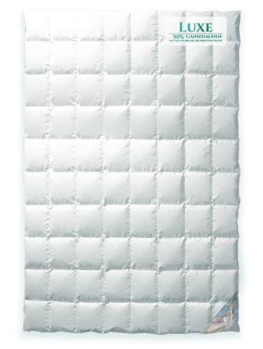 Aura® Luxus Ganzjahres Daunendecke 135 x 200 cm | Luxe 90% Gänsendaunen, ungarische Klasse I | Oeko-TEX Standard 100 allergikergeeignet | Sommerdecke von AURA DOWN BEDDING