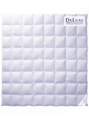 Aura® Luxus Daunendecke 200 x 200 cm warm | Deluxe 100% Gänsendaunen, ungarische Klasse I | Oeko-TEX Standard 100 allergikergeeignet Winterdecken Bettdecken von AURA DOWN BEDDING