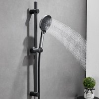 Auralum Max - Duschstange mit 4-Strahl-Handbrause, Brausehalter und flexiblem Schlauch, verstellbares Duschset, Duschsystem aus schwarzem Edelstahl von AURALUM MAX