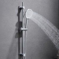 Auralum Max - Duschstange mit 4-Strahl-Handbrause, Brausehalter und flexiblem Schlauch, verstellbares Duschset, Duschsystem aus verchromtem Edelstahl von AURALUM MAX