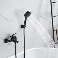 Badewannenarmatur mit Handbrause 5 Funktionen Schwarz, Badewannen Amaturen mit Multifunktions-Handbrause für Badewanne und Badzimmer - Auralum von AURALUM