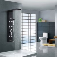 Auralum Duschsystem mit LCD Temperaturanzeige 4 Funktionen Duschpaneel Duschsäulen aus rostfreiem Edelstahl von AURALUM