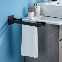 Edelstahl Handtuchhalter Handtuchstange, Wandhaken für Bad und Küche, Schwarz von AURALUM