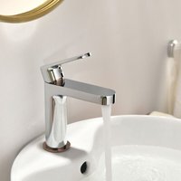 Auralum - Einhebelmischer Waschbecken Armatur, Wasserhahn Bad mit Ersetzbare Belüfter, Mischbatterie aus messing für Badezimmer, Waschtischarmatur von AURALUM