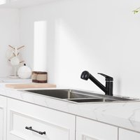 Auralum - Hochdruck Wasserhahn Küche 360° Drehbare 2 Funktionen Ausziehbarer Küchenarmatur auf 70cm, Spültischarmaturen Einhebelmischer für die Küche von AURALUM