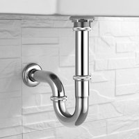 Auralum Siphon Edelstahl Chrom Röhrensiphon U-förmiges Siphon Ablaufgarnitur Universal Waschtisch - Ablaufgarnitur für Waschbecken Auralum Siphon Edelstahl Chrom Röhrensiphon U-förmiges Siphon Ablaufgarnitur Universal Waschtisch - Ablaufgarnitur für Waschbecken von LONHEO