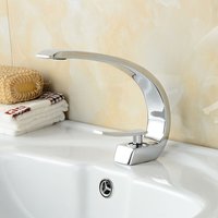 Auralum - Waschtischarmatur Wasserhahn Chrom Bad Armatur Einhebelmischer Mischbatterie Waschbeckenarmatur für Badezimmer Waschbecken von AURALUM