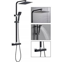Duschsystem mit Thermostat fürs Bad, Duscharmatur Duschset Duschkopf, Badezimmer Regendusche inkl. Überkopfbrause - Auralum von AURALUM