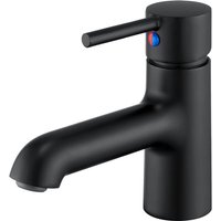 Auralum - Waschtischarmatur Wasserhahn Bad Einhebel Waschtischbatterie Schwarze Armatur für Waschbecken, für Badezimmer von AURALUM