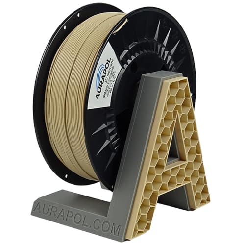 AURAPOL Filament 1.75 PLA mit +/- 0,02 mm Genauigkeit (1kg, hautfarbe/beige) - Biologisch abbaubares 3D Drucker Filament aus PLA - Druckmaterialien kompatibel mit den meisten Druckern von AURAPOL