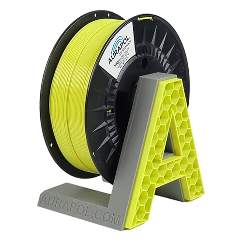 AURAPOL Filament 1.75 PETG mit +/- 0,02 mm Genauigkeit (1kg, RAL1016, gelb/yellow) - 3D Drucker Filament aus PETG - Druckmaterialien kompatibel mit FDM(FFF) Druckern von AURAPOL