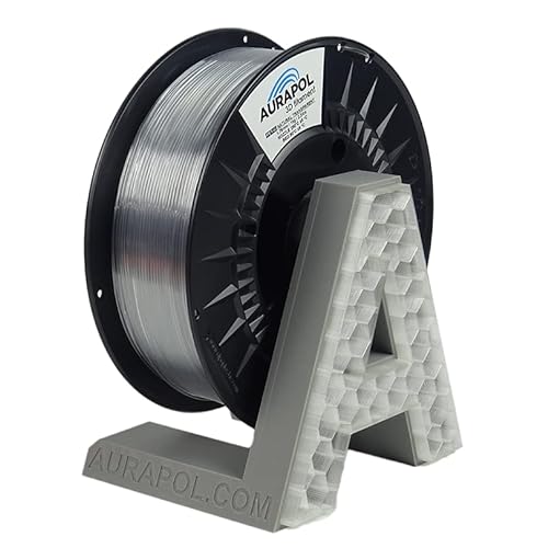 AURAPOL Filament 1.75 PETG mit +/- 0,02 mm Genauigkeit (1kg, natural/transparent) - 3D Drucker Filament PETG - Druckmaterialien kompatibel mit FDM(FFF) Druckern von AURAPOL