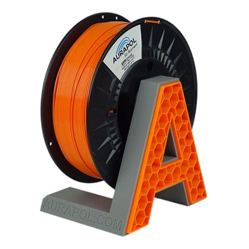 AURAPOL Filament 1.75 PETG mit +/- 0,02 mm Genauigkeit (1kg, RAL2004, orange) - 3D Drucker Filament aus PETG - Druckmaterialien kompatibel mit FDM(FFF) Druckern von AURAPOL