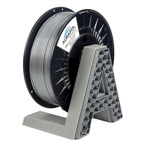 AURAPOL Filament 1.75 PETG mit +/- 0,02 mm Genauigkeit (1kg, RAL9006, silber/silver) - 3D Drucker Filament aus PETG - Druckmaterialien kompatibel mit FDM(FFF) Druckern von AURAPOL