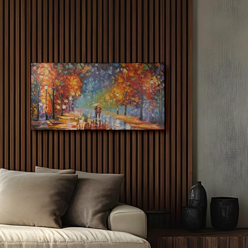 Handgemaltes Acryl-Kunstwerk 160x80, Panorama Format – Stilvolles Wandbild in Bunt ohne Rahmen – Für Wohnzimmer, Schlafzimmer oder Büro – Der Weg des Lichts von AUREDAS