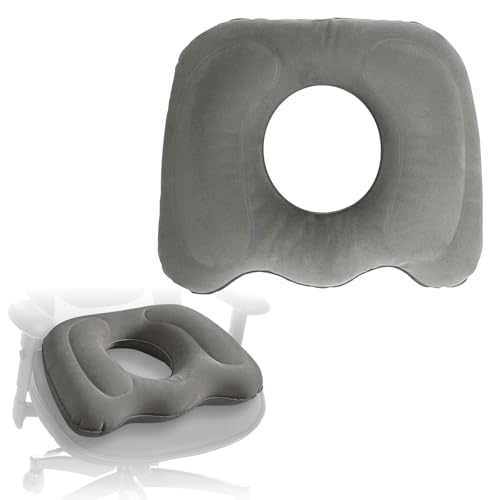 AURIVEE Multifunktionales Sitzkissen Orthopädisches Luftkissen - Inflatable Donut Kissen für Hämorrhoiden, Druckentlastung bei Steißbein, Post-OP, Schwangerschaft & Ischias von AURIVEE
