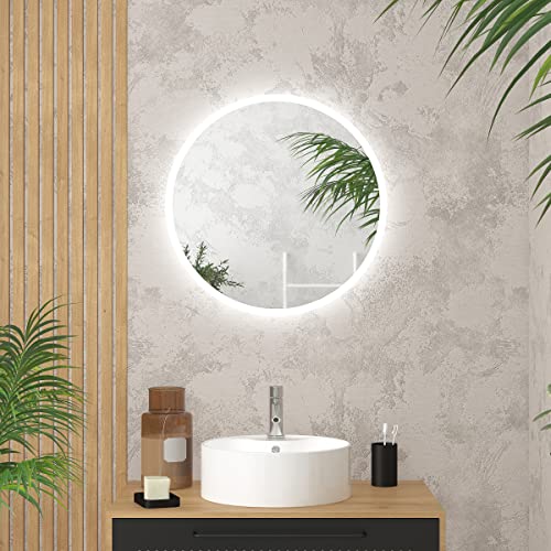 AURLANE Go LED Badezimmerspiegel, rund, mit LED-Beleuchtung – Durchmesser 60 cm von AURLANE