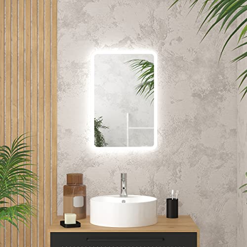 AURLANE Spiegel für Badezimmer mit LED-Beleuchtung – 40 x 60 cm – Go LED von AURLANE