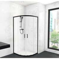 Marwell Glasdusche City - 90 x 90 x 200 cm - schwarz - Radius 55 cm - Duschkabine - Runddusche - Dusche - Duschabtrennung - Duschwand - schwarze Marwell Glasdusche City - 90 x 90 x 200 cm - schwarz - Radius 55 cm - Duschkabine - Runddusche - Dusche - Duschabtrennung - Duschwand - schwarze von AURLANE