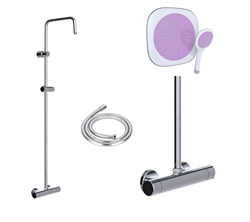 Purple Shower Concept Duschkopf, quadratisch, mit Antikalkoppeln von AURLANE