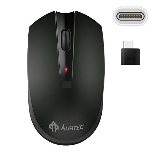Aurtec Kabellose Maus, Typ C, 2,4 GHz, USB C, für MacBook (12 Zoll/30,5 cm), MacBook Pro 2016/2017, Chromebook und mehr USB-C-Geräte Aurtec Kabellose Maus, Typ C, 2,4 GHz, USB C, für MacBook (12 Zoll/30,5 cm), MacBook Pro 2016/2017, Chromebook und mehr USB-C-Geräte von AURTEC