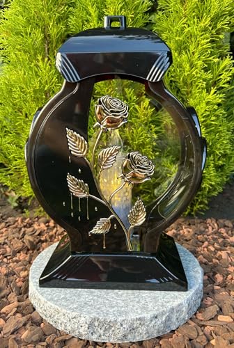 Grablampe Grablicht Grabkerze Laterne mit Rosenmotiv in Gold, 34 cm H. - Kerze Grabkerze Grabdekoration inkl. LED Kerze/ohne Sockel NEU Grablampe Grablicht Grabkerze Laterne mit Rosenmotiv in Gold, 34 cm H. - Kerze Grabkerze Grabdekoration inkl. LED Kerze/ohne Sockel NEU von AURUM