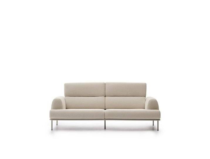 Natur24 Sofa Aurum 3-Sitzer-Sofa 108 x 234 x 76 cm Chenille Metall Ecru Grau von AURUM