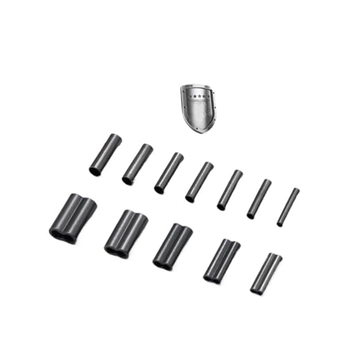 Aluminiumhülse Angeln Draht Rohr Messing Einzel Doppel Barrel Crimpen Ärmeln Linie Zubehör(Single tube Size 7) von AURVIX
