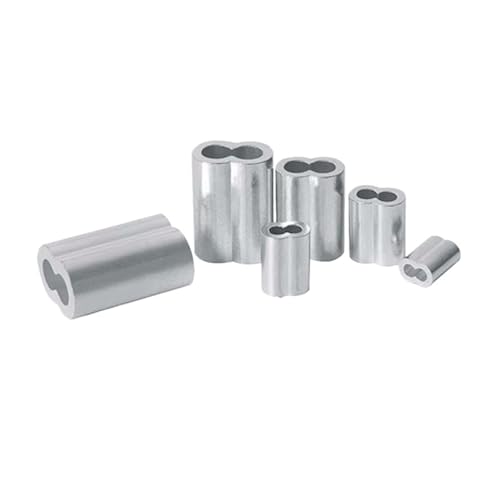 Aluminiumhülse Drahtseil mit Aluminiumgehäuse(Double Hole Ferrules,M5-20pcs) von AURVIX