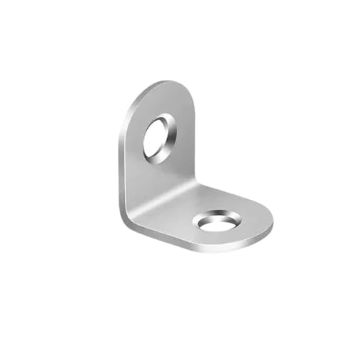 L-förmige Edelstahl-Eckhalterung 1/50Sets 90 Grad rechtwinkliger Edelstahl-L-förmiger Eckcode – mit Schrauben, stabiles Möbelverbinderzubehör(1 Set) von AURVIX