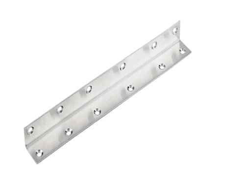 L-förmige Edelstahl-Eckhalterung 1 stück Edelstahl 90 Grad Winkel Eckwinkel L-förmig rechtwinklig Regalverbinder Möbeltür Schrank Verschluss Halterung(225 x 27mm) von AURVIX