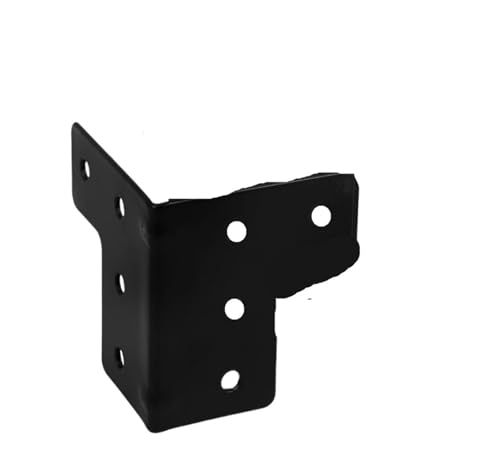 L-förmige Edelstahl-Eckhalterung 12 Pcs Ecken Eisen Schwarz Metall Ecke Halterung L Förmigen Möbel Dreieck Rand von AURVIX