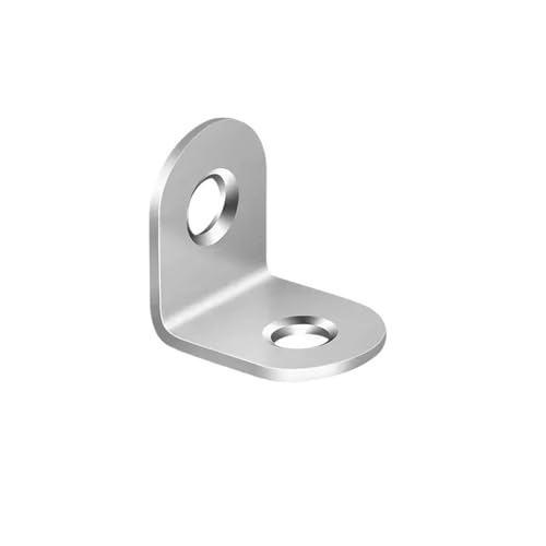 L-förmige Edelstahl-Eckhalterung Edelstahl-Halterungsverschluss, L-förmige Eckhalterungen, 90-Grad-Winkelverbinder for die Unterstützung von Möbelschranktüren(1 Set-16x20mm) von AURVIX
