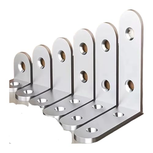 L-förmige Edelstahl-Eckhalterung Edelstahl-Halterungsverschluss, L-förmige Eckhalterungen, 90-Grad-Winkelverbinder for die Unterstützung von Möbelschranktüren(1 Set-16x25mm) von AURVIX