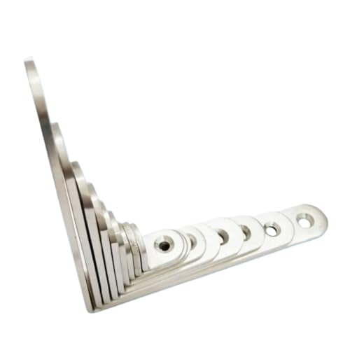 L-förmige Edelstahl-Eckhalterung Edelstahlwinkel L-Form Satinrahmenbrettstütze Eckwinkel Möbelbeschläge Anschlüsse(No.5) von AURVIX