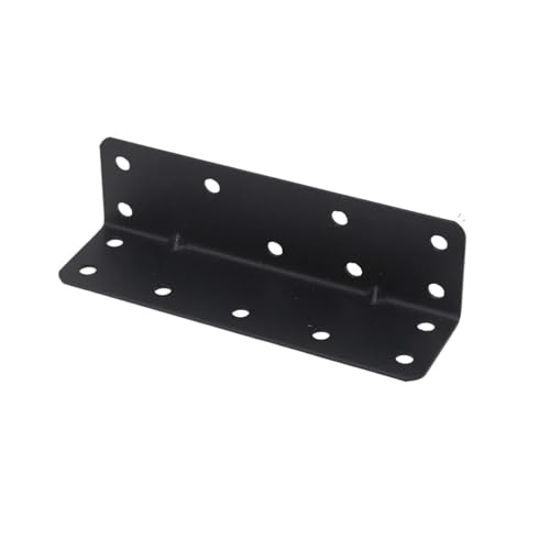 L-förmige Edelstahl-Eckhalterung L-förmige Eckwinkel aus Edelstahl, 90 Grad, robuste Eckstrebe, schwarzer rechtwinkliger Verbinder(1 Set-(A)) von AURVIX