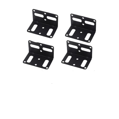 L-förmige Edelstahl-Eckhalterung L-förmige Eckwinkel aus Edelstahl, 90 Grad, robuste Eckstrebe, schwarzer rechtwinkliger Verbinder(4 Sets-(E)) von AURVIX