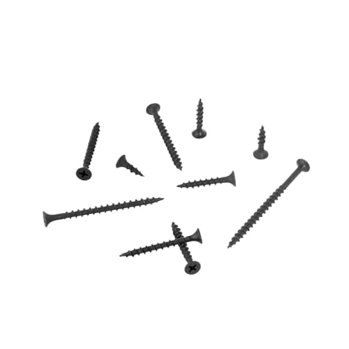 Selbstschneidende Schraube 20 stücke M4 Schwarz Schrauben Flache Kopf Selbst-schneiden ScrewFixing Schrauben for Möbel(Black M4x25 20pcs) von AURVIX