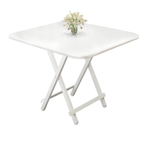 AUSHOPLAH Campingtische, Beistelltisch Klappbar, Esstisch, Balkontisch, Camping Tisch, Camping Beistelltisch E08 (B weiß, 60X60X55CM) von AUSHOPLAH