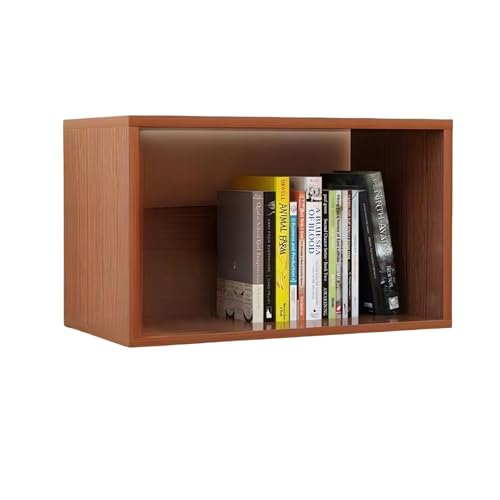 AUSHOPLAH Modernes Schreibtisch-Bücherregal, Holz, 40x31,5x17 cm, Kompaktes Design für Bücher E210 (Kaffee) von AUSHOPLAH