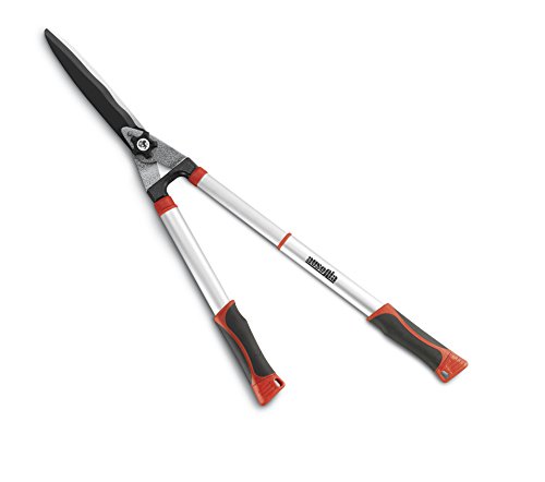 AUSONIA - 31215 HECKENSCHERE MIT TELESKOPGRIFF GEWELLTEN KLINGEN AUS SCHMIEDESTAHL und Teflon beschichteter Gegenklinger und Erweiterung der Alluminium Griffe von 65 auf 85 cm von AUSONIA