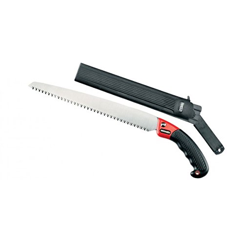 AUSONIA - 34046 TURBO GARTENSÄGE BAUMSÄGE HANDSÄGE KLAPPSÄGE MIT KÖCHER UND SÄGEBLÄTTERN AUS CHROMATIERTEM IMPULSGEHÄRTETEM STAHL 21 CM UND RUTSCHFESTEM VERSTÄRKTEM GRIFF von AUSONIA