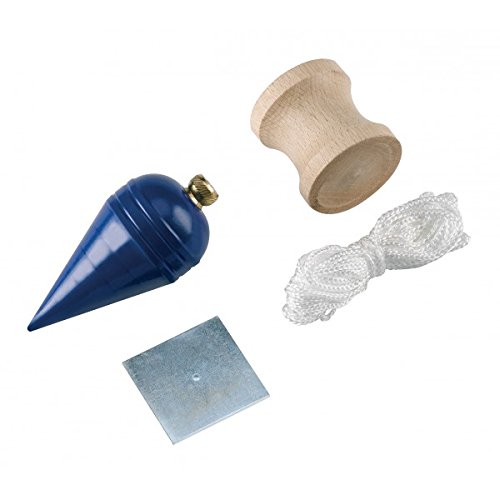 AUSONIA - 46020 Bleisäure Konisches Senklot 400 Grams mit Kontrollplatte und Schnur von AUSONIA