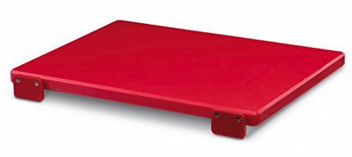 AUSONIA - 66415 FLEISCHER-SCHNEIDEBRETT AUS POLYETHYLEN 60 X 40 X 2, ROT, KANN AN WAND/MÖBEL BEFESTIGT WERDEN von AUSONIA
