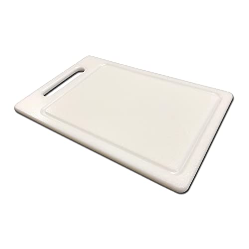AUSONIA - 66432 FLEISCHER-SCHNEIDEBRETT AUS POLYETHYLEN 30 X 20 X 1, WEISS, MIT GRIFF von AUSONIA